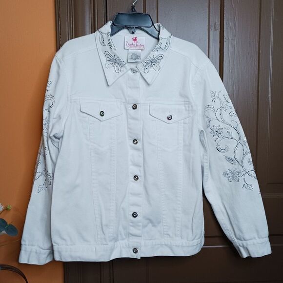 Quacker Factory Trucker Jacket Women's Size S - Picture 1 of 11
